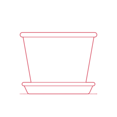 Objects Plant Pots Ikea Muskotblomma Plant Pot Saucer Medium Sketch Svg Vector, Free Vectors File